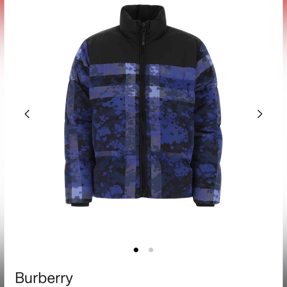 blue and black brand new Burberry coat